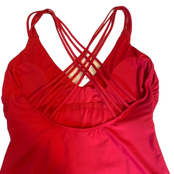 BCBG Maxazaria Red One Piece Swimsuit - Picture 4 of 9